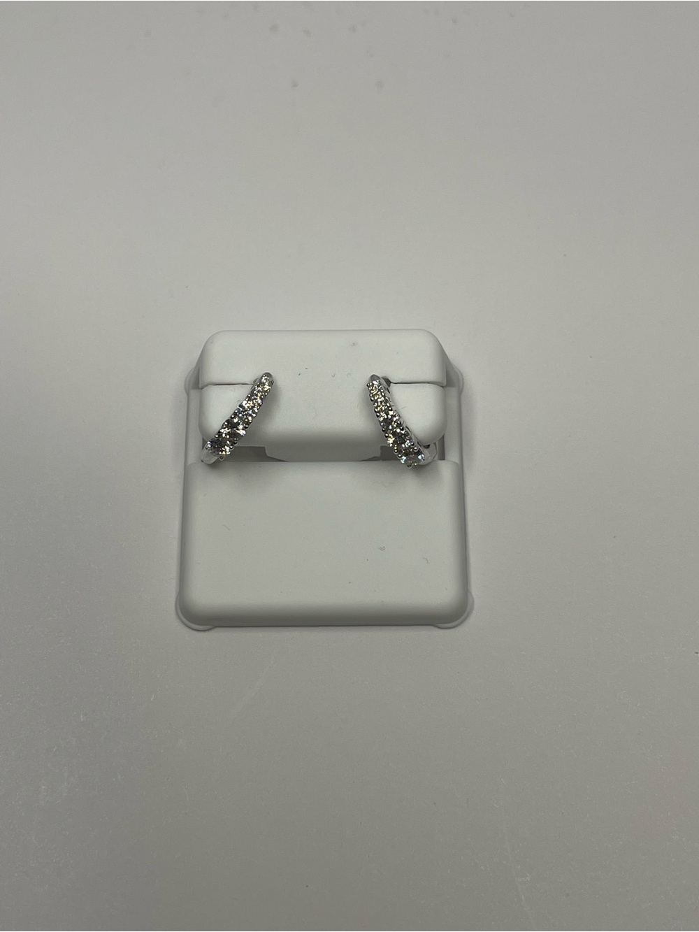 925 Sterling Sterling Hoop Earrings with Moissanite